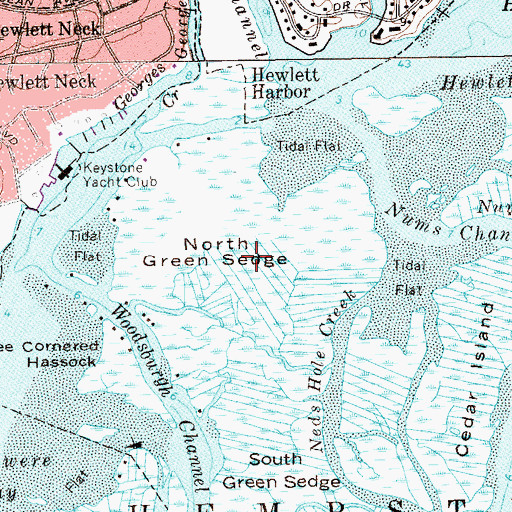 Topographic Map of North Green Sedge, NY