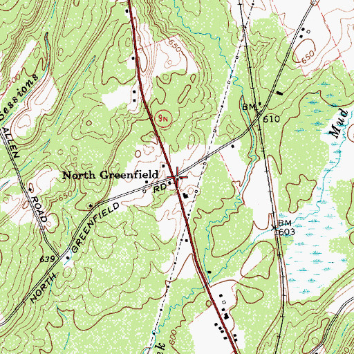 Topographic Map of North Greenfield, NY