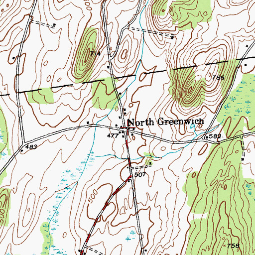 Topographic Map of North Greenwich, NY