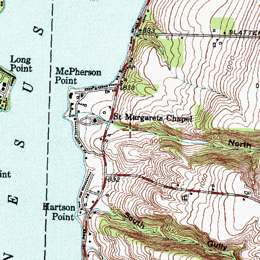 Topographic Map of North Gully, NY