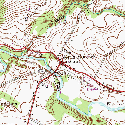 Topographic Map of North Hoosick, NY