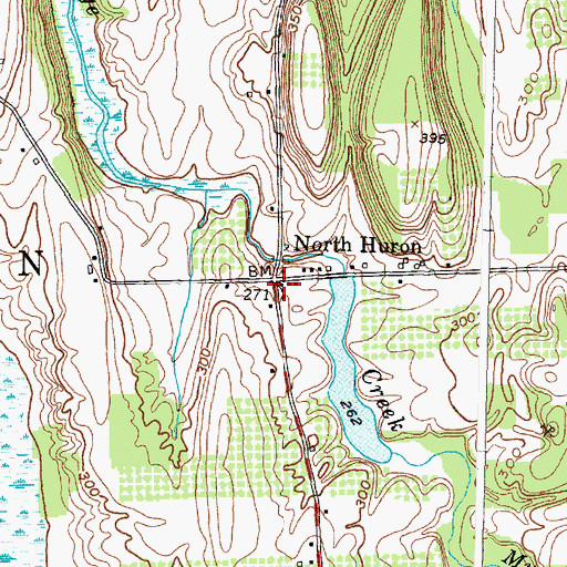 Topographic Map of North Huron, NY