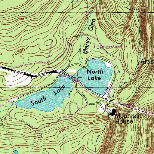 Topographic Map of North Lake, NY
