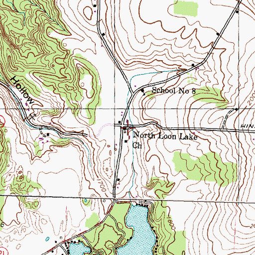 Topographic Map of North Loon Lake Church, NY