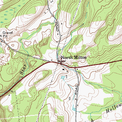 Topographic Map of North Milton, NY