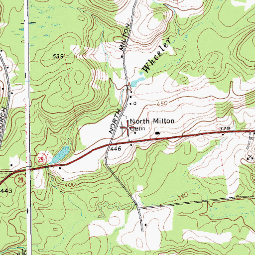 Topographic Map of North Milton Cemetery, NY