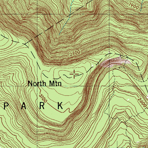 Topographic Map of North Mountain, NY