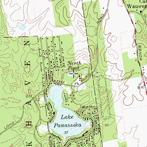 Topographic Map of North Pond, NY