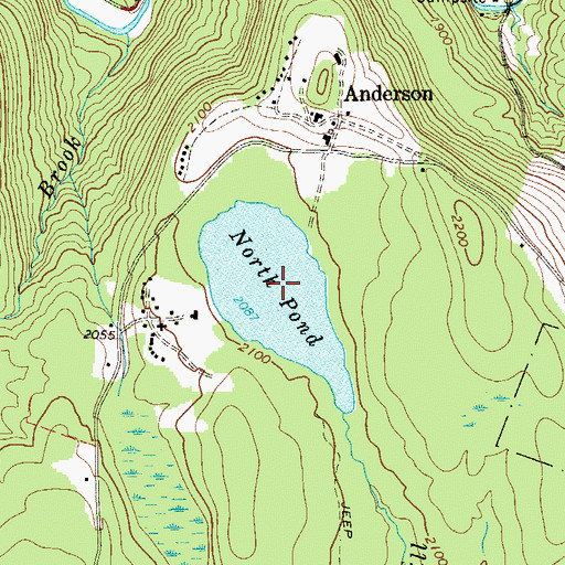 Topographic Map of North Pond, NY