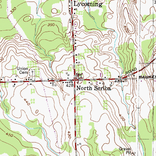 Topographic Map of North Scriba, NY