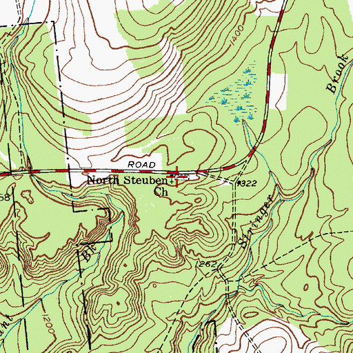 Topographic Map of North Steuben Church, NY