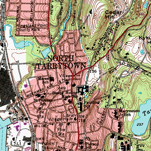 Topographic Map of Sleepy Hollow, NY