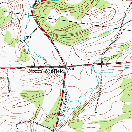 Topographic Map of North Winfield, NY