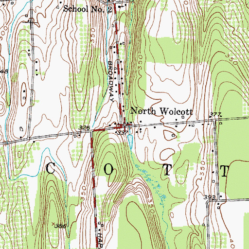 Topographic Map of North Wolcott, NY