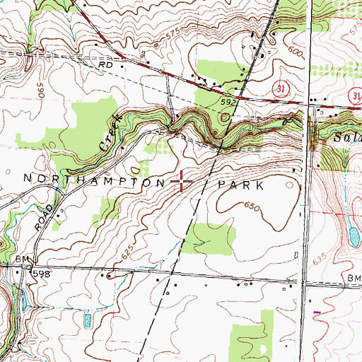 Topographic Map of Northampton Park, NY