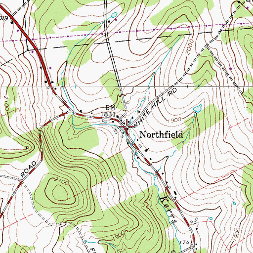 Topographic Map of Northfield, NY