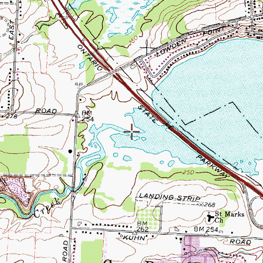 Topographic Map of Northrup Creek, NY
