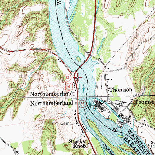Topographic Map of Northumberland, NY