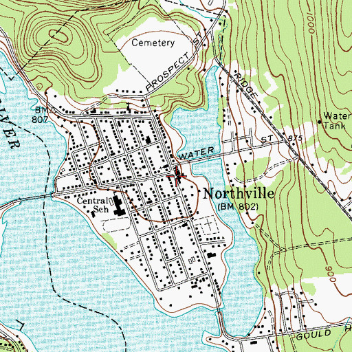 Topographic Map of Northville, NY