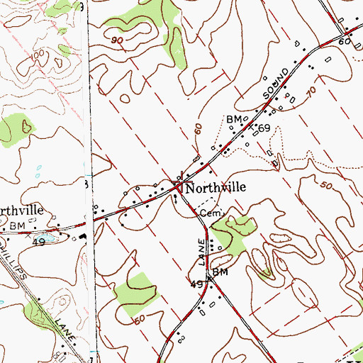 Topographic Map of Northville, NY