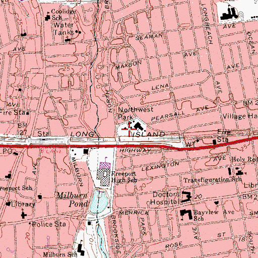 Topographic Map of Northwest Park, NY