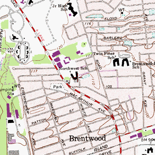 Topographic Map of Northwest School, NY