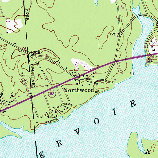 Topographic Map of Northwood, NY