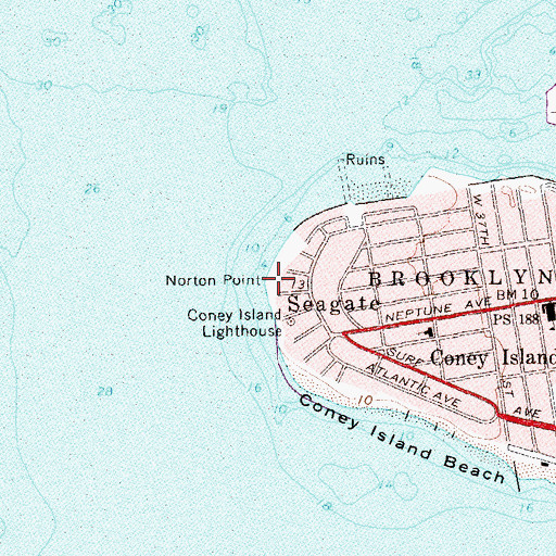 Topographic Map of Norton Point, NY