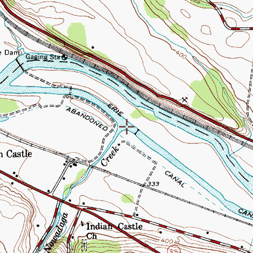 Topographic Map of Nowadaga Creek, NY