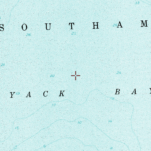 Topographic Map of Noyack Bay, NY