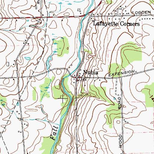 Topographic Map of Nubia, NY