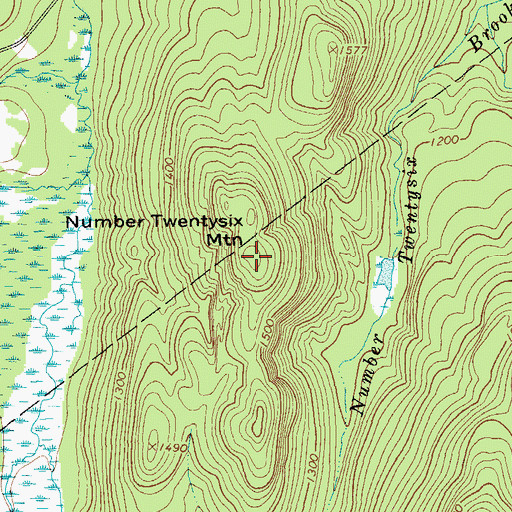 Topographic Map of Number Twentysix Mountain, NY