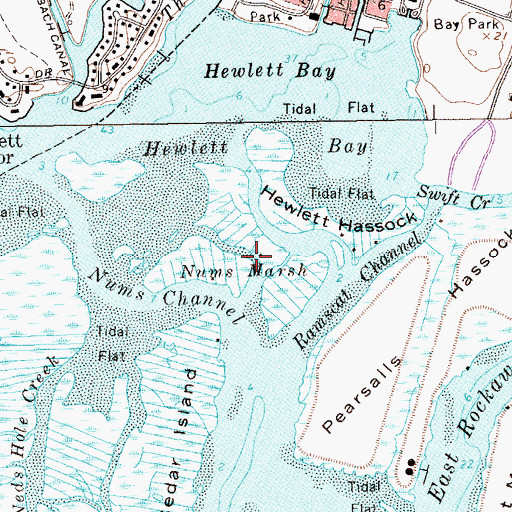 Topographic Map of Nums Marsh, NY
