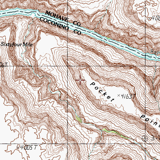 Topographic Map of Pocket Point, AZ