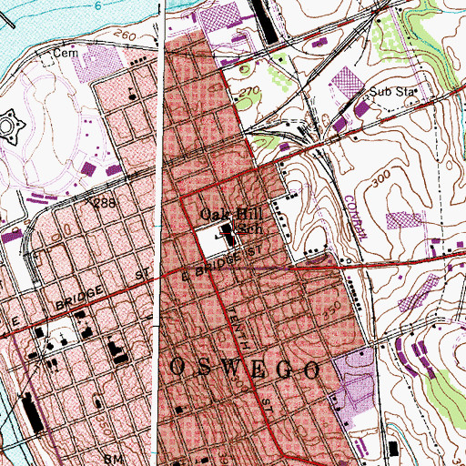 Topographic Map of Fitzhugh Park Public School, NY