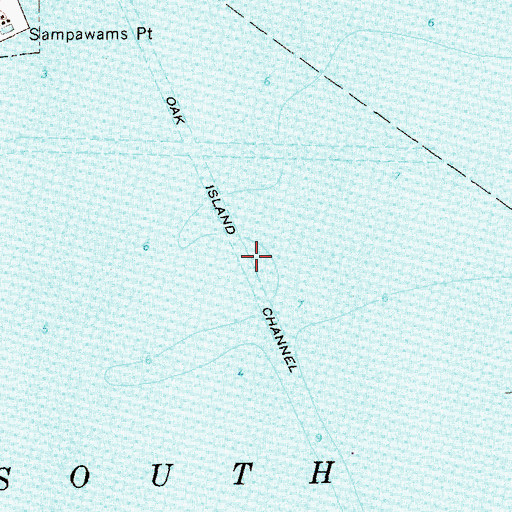 Topographic Map of Oak Island Channel, NY