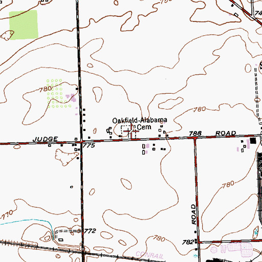 Topographic Map of Ross Cemetery, NY