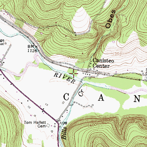 Topographic Map of Obes Glen, NY