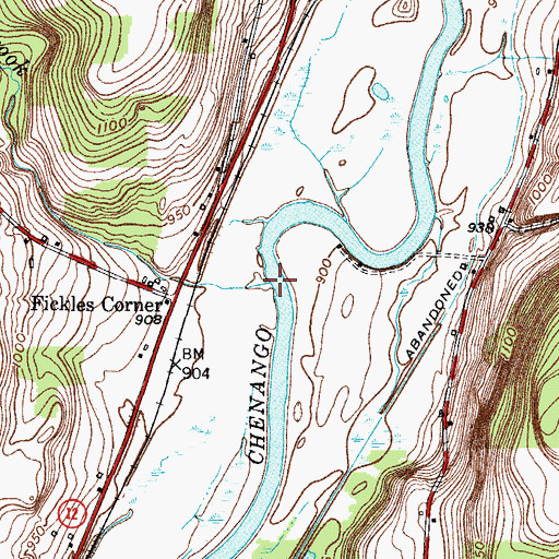 Topographic Map of Ockerman Brook, NY