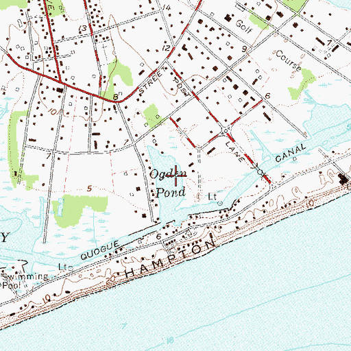 Topographic Map of Ogden Pond, NY