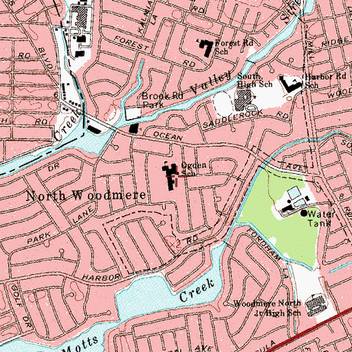 Topographic Map of Ogden Elementary School, NY