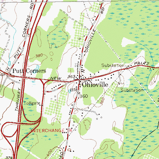 Topographic Map of Ohioville, NY