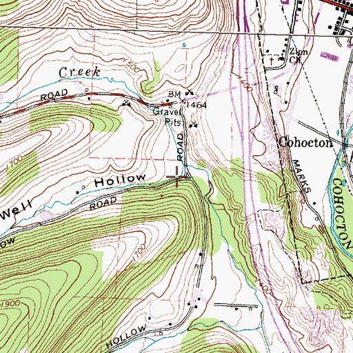 Topographic Map of Oil Well Hollow, NY