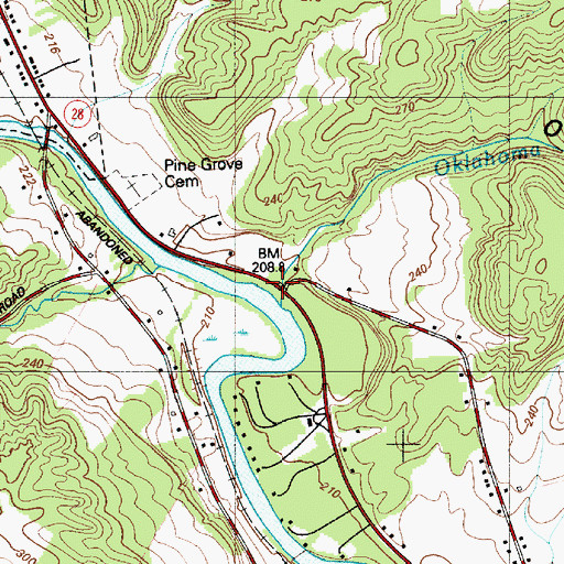 Topographic Map of Oklahoma Gulf, NY