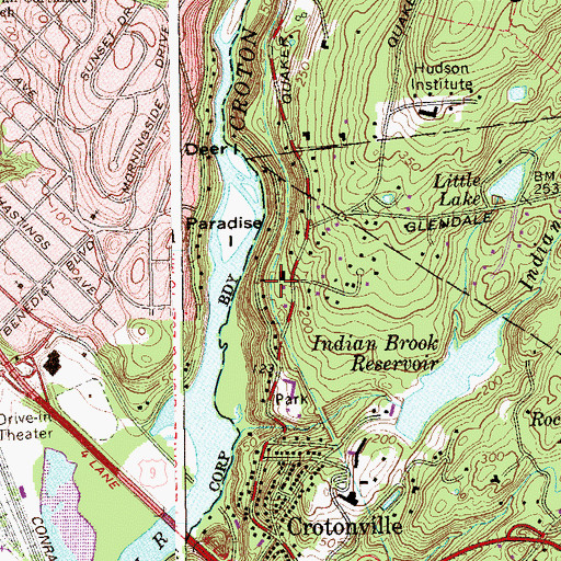 Topographic Map of Old Croton Aqueduct, NY