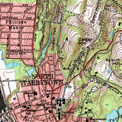 Topographic Map of Old Croton Aqueduct, NY