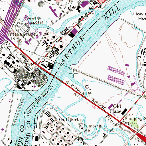 Topographic Map of Old Place Creek, NY