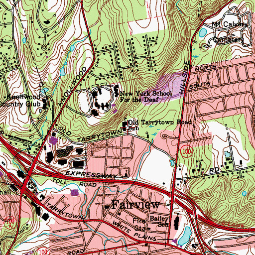 Topographic Map of Old Tarrytown Road School, NY