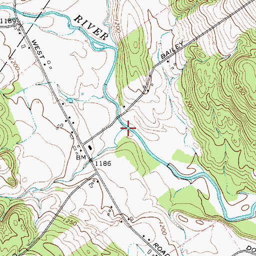 Topographic Map of Olmstead Brook, NY
