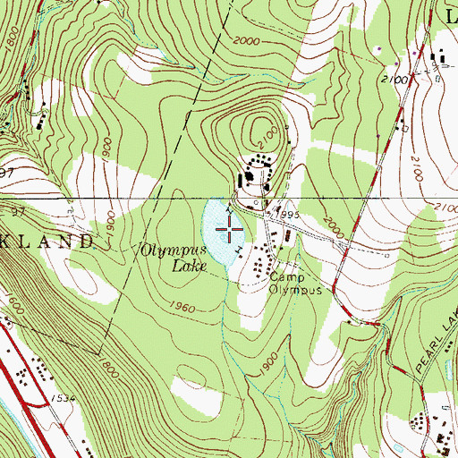 Topographic Map of Olympus Lake, NY
